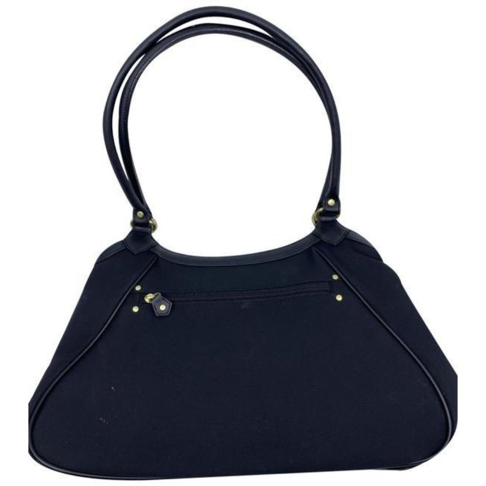 Maxx New York Tote Black Nylon Fabric Shoulder Bag